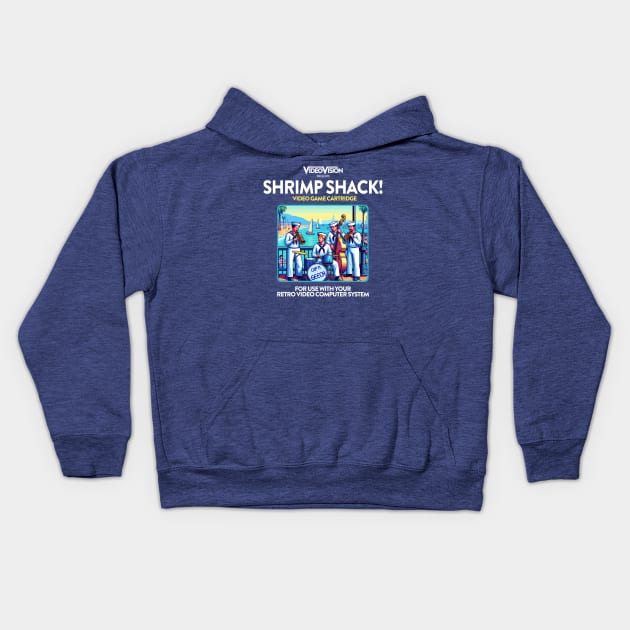 Shrimp Shack 80s Game Kids Hoodie by PopCultureShirts